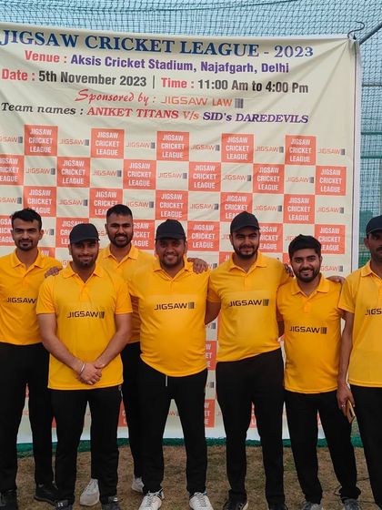 A group photo of my team, Sid's Daredevils. Proud of the sportsmanship and energy everyone brought to the game.