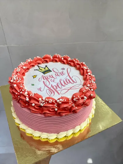 Tell someone they're special with this vibrant burn away cake. The cheerful message on top disappears to show a personalized photo, making it a truly memorable gift.