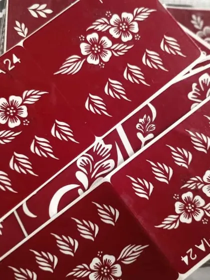 Another shot of the new floral baby stencils. They are perfect for getting kids involved in the fun of henna.