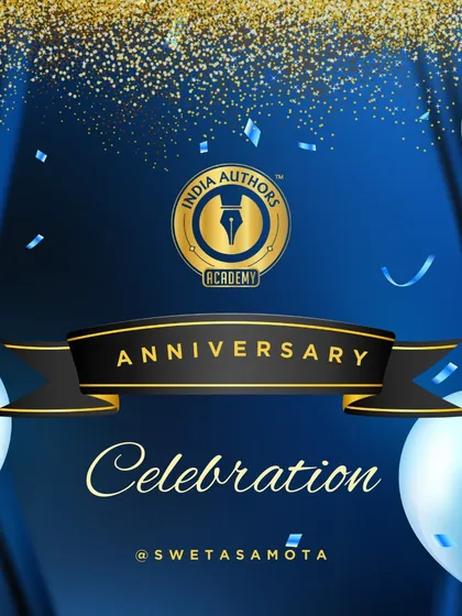 A graphic celebrating the 5th anniversary of India Authors Academy, a testament to our growing movement.