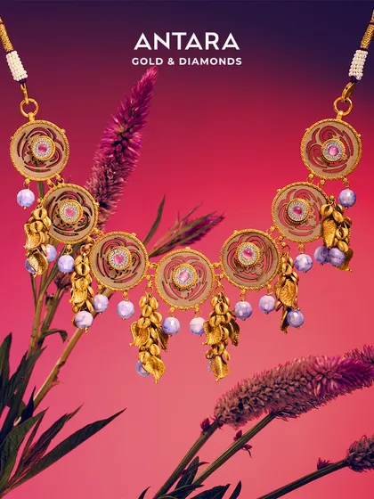 This necklace is crafted from nature and adorned with the brilliance of semi-precious gemstones. The wooden beads and vibrant gems create a celebration of festive wonder from my latest collection.
