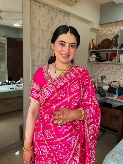From bridal beauty to baby shower glow. It was so special to glam up my former bride Divya for her godh bharai ceremony.