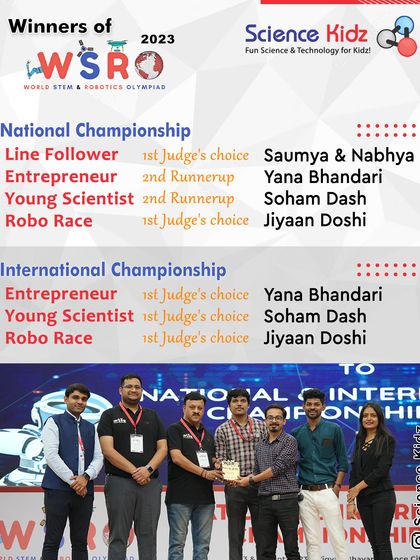 A summary of our team's outstanding victories at the WSRO 2023 National and International Championships. We are proud of every student who participated and won.