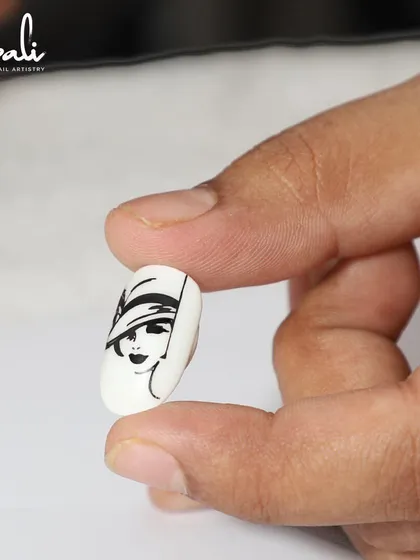 Another example of portrait-style stamping art.