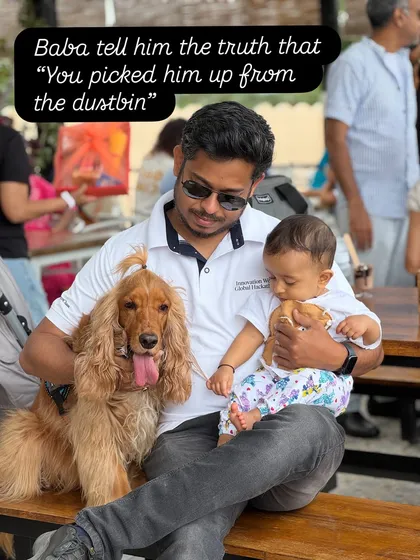 If Posto could talk, he'd definitely tell his little brother the "truth": "Baba, tell him you picked him up from the dustbin." Classic elder sibling behavior.