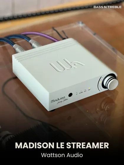 The Madison LE Streamer from Wattson Audio. This compact unit is a high-performance streamer and DAC, designed to be the versatile digital heart of a modern audio system.