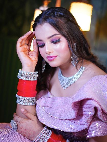 A close-up beauty shot, perfect for highlighting the makeup.