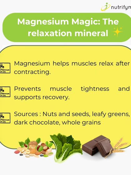 Magnesium Magic: The Relaxation Mineral. Ever wonder why magnesium is so important, especially if you're active? It helps muscles relax after contracting, preventing tightness and supporting recovery.