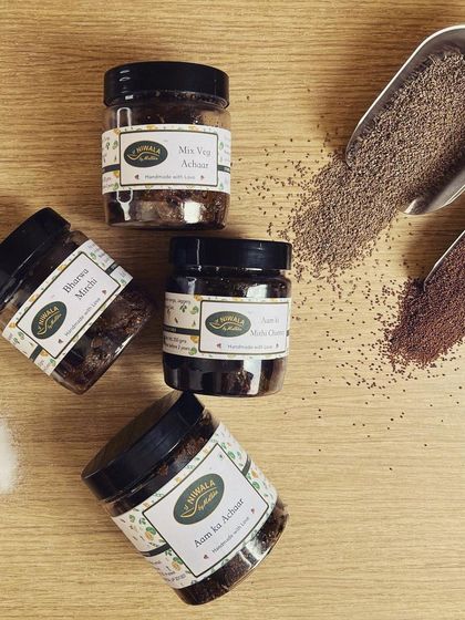 Bottling up a fresh stock of pickles. You can see my Mix Veg Achaar, Bharwa Mirchi, and Aam ka Achaar here. I sterilize every jar before filling it to ensure the pickle stays fresh for a long time.