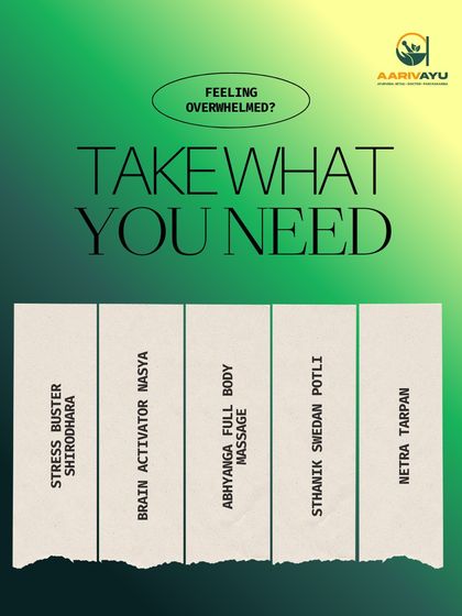 When you're feeling out of sorts, your body knows what it needs. Whether it's a stress-busting Shirodhara or a pain-relieving Potli massage, we have a natural therapy to help you feel balanced again.