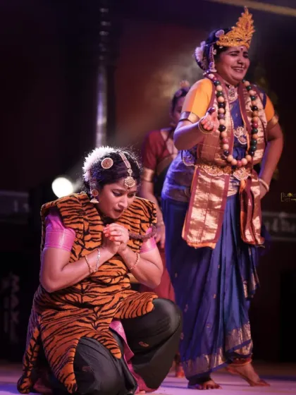 We love bringing stories to life through dance. This is a glimpse from a thematic production where we used unique costumes and expressive choreography to tell a mythological story, a perfect example of our custom performance design.