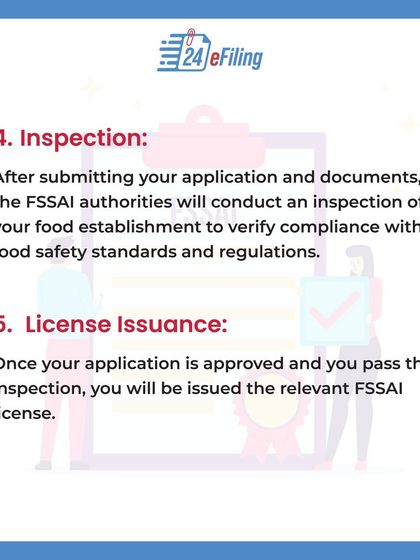 After your application is submitted, FSSAI authorities will conduct an inspection of your establishment. Once you pass the inspection and your application is approved, the license is issued. We prepare you for this step.