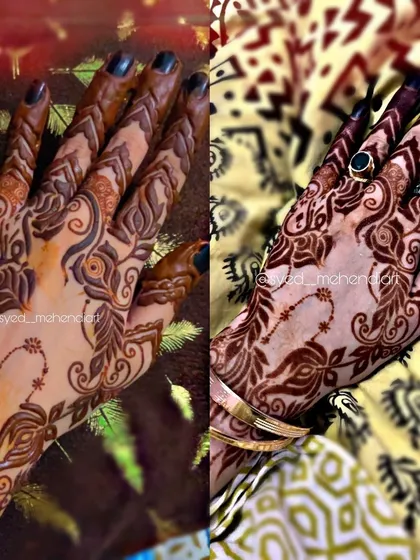 A before-and-after collage showing the light application and the resulting deep, dark stain.