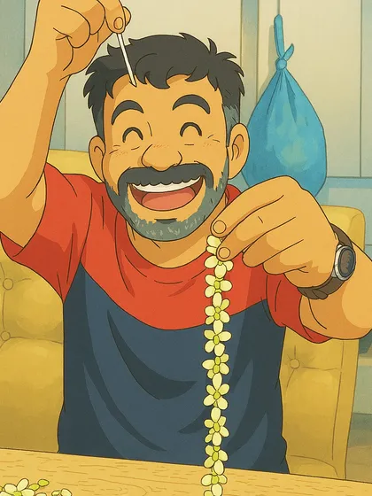 Every detail matters. This Ghibli-style illustration shows the joy and care that goes into handcrafting the floral elements for my hampers.