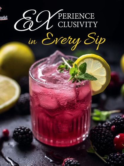 Experience exclusivity in every sip with this blackberry and lemon cocktail. The rich color from the fresh berries and the zesty citrus notes create a perfectly balanced and refreshing drink.