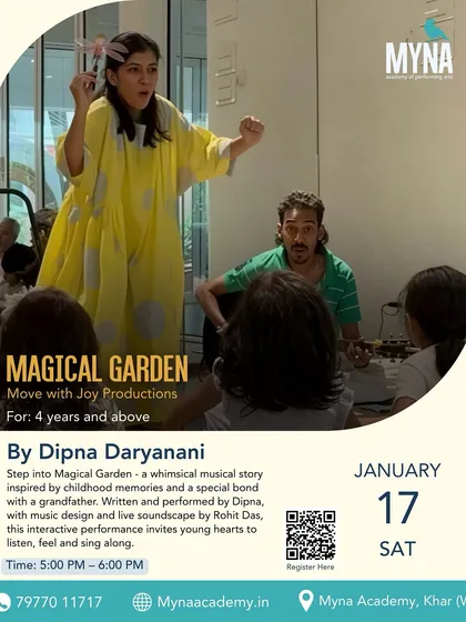 Step into the 'Magical Garden', one of our most loved immersive musical stories for children. This is where we blend performance, music, and imagination to create unforgettable experiences for young hearts and their families.