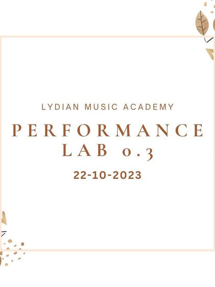 The graphic for "Performance Lab 0.3," showing the seasonal theme of our events.