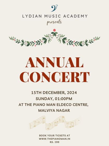 The official poster for our 2024 Annual Concert. We host these major events yearly to give our students a professional goal to work towards.