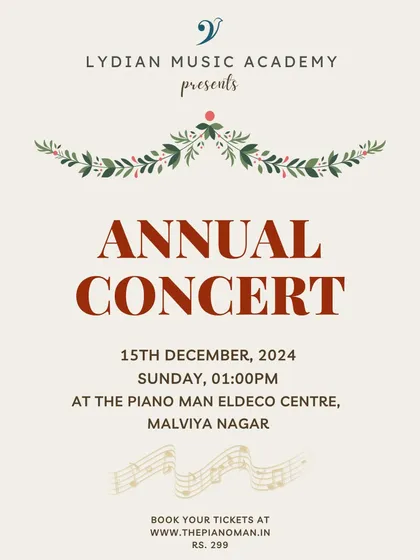 The official poster for our 2024 Annual Concert. We host these major events yearly to give our students a professional goal to work towards.