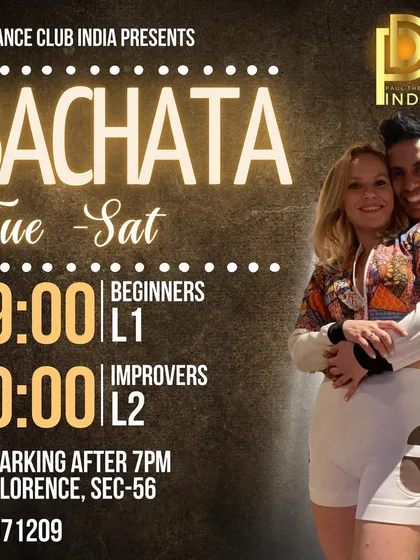 Our Bachata class schedule for beginners and improvers. We offer structured levels (L1 and L2) to ensure clear progression for our students.