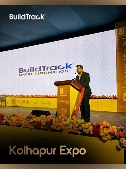 Our representative speaking at the Kolhapur Expo, sharing our vision for the future of connected living and smart automation.