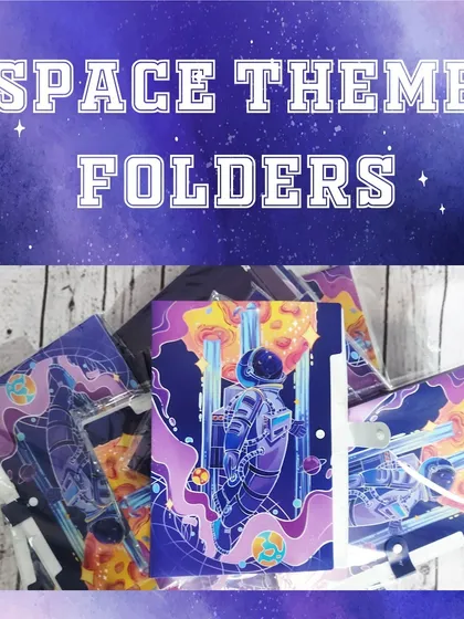These space-themed file folders are a great practical gift for school-aged kids.