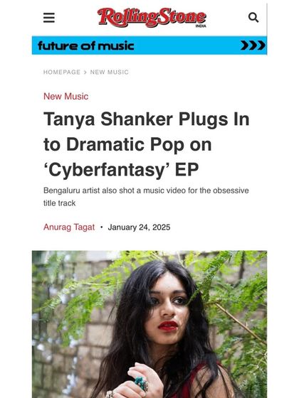 Thank you to Rolling Stone India for another killer article, this time on my 'Cyberfantasy' EP. Consistent support from such a major platform is something I'm incredibly grateful for.