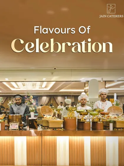 This is what the flavours of celebration look like. A grand buffet spread, meticulously arranged with gleaming copper vessels and staffed by my professional team, ready to serve an unforgettable feast.