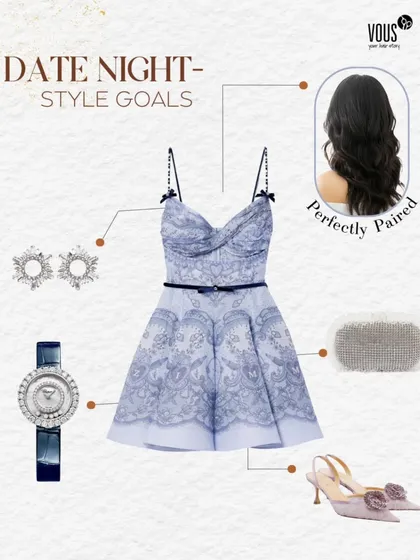 Date night calls for soft, romantic waves. This timeless hairstyle is simple yet elegant, pairing beautifully with a delicate dress and letting your natural beauty shine through.