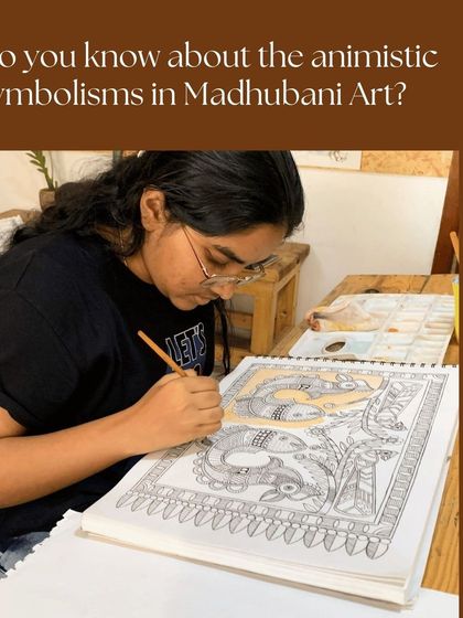 "Do you know about the animistic symbolisms in Madhubani Art?" We invite you to join our classes to revive the vibrancy and spiritual depth of ancient Indian arts.