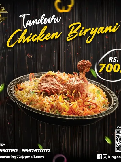 My Tandoori Chicken Biryani is an elite-tier food experience. The smoky flavor of the tandoori chicken combined with the aromatic biryani rice is a match made in heaven. Available for ₹700 per kg.