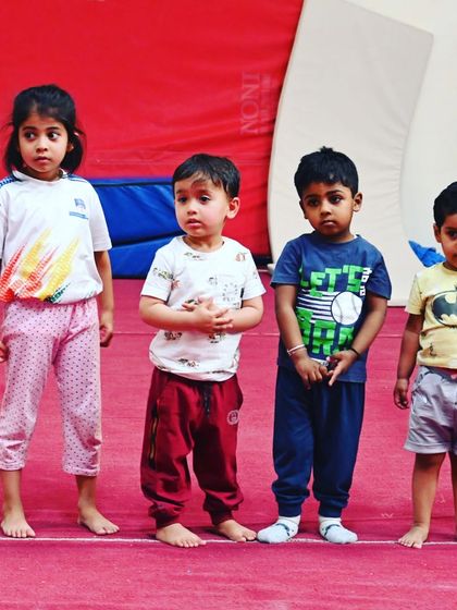Our toddler group, ready and eager to learn. We foster a sense of teamwork and friendship from the very first class.