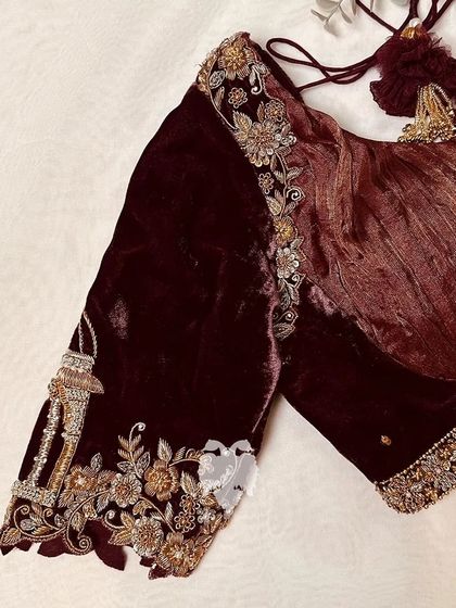 Blouse House by Mahitha Prasad - Custom Blouse Design & Embroidery The Velvet & Brocade Collection: A Royal Affair photo 11