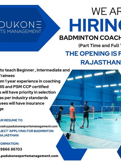 Padukone School of Badminton - Badminton Coach Certification Your Pathway to a Coaching Career photo 11