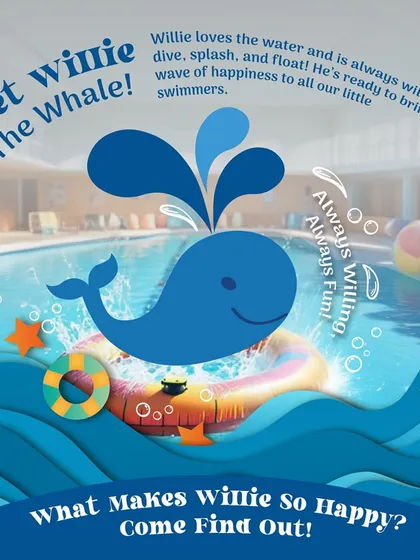 Welcome to the world of Water Town! Our new look reflects our core mission: to dive into happiness. Meet Willie the Whale and his mommy, who represent our commitment to safety, care, and fun for every family.