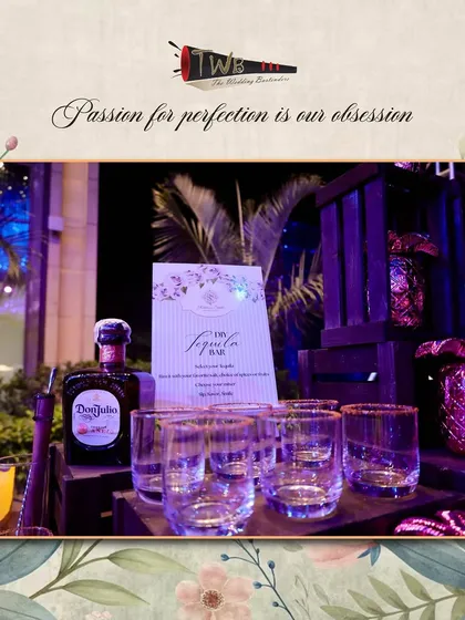 A dedicated tequila bar setup, complete with salt-rimmed glasses, ready for a night of shots and margaritas.