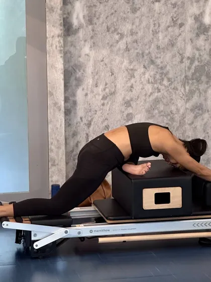 This is what mindful movement looks like. A moment of deep stretching and connection, investing in yourself to build strength, improve flexibility, and find balance. Your body will thank you for it.