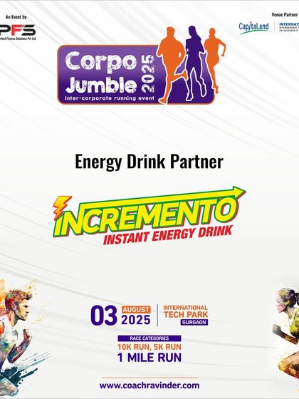 Keeping the energy high is key. With Incremento as the Energy Drink Partner, I ensure all Corpo Jumble participants are fueled and hydrated to perform their best from start to finish.