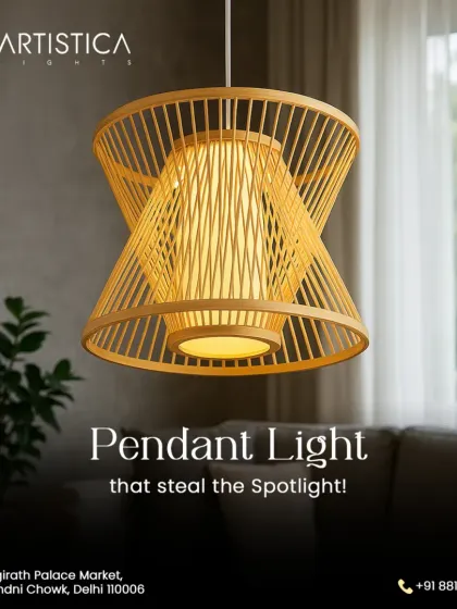 This pendant, crafted from natural bamboo, brings a warm, organic feel to any space. Its intricate woven design casts beautiful patterns of light and shadow, making it an ideal choice for creating a cozy and inviting atmosphere in a living room or over a dining nook.