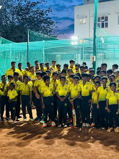 A large group of our players gathered at our outdoor net facility for an evening training session.