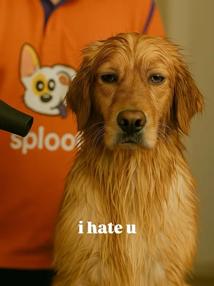 The "I hate you" look is a classic part of the blow-dry process, but it's a crucial step. A thorough blow-dry prevents skin irritation and keeps your dog's coat healthy. Don't worry, they forgive you once they're all warm and fluffy.
