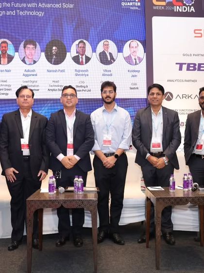 Our team of experts at a panel discussion on the role of digitalization in renewable energy. We believe that from EPC to post-commissioning management, digitalization enables better analysis and more efficient energy management.