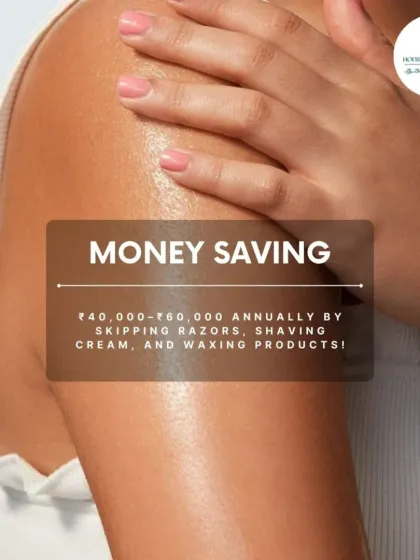 Let's talk about the financial benefit. By skipping razors, creams, and waxing products, my clients save a significant amount annually. Laser hair reduction is a long-term investment that pays for itself.