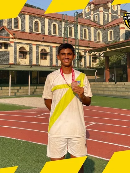 Arham Ansari from St. Peter's, Mazgaon, after securing 3rd place in the MSSA U16 tournament. We are proud to see our players excel for their schools.