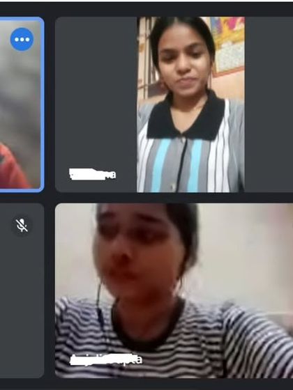 A group of young adults and adolescents reflect on their day during 'The Art of Slow Living' workshop. This session focused on cultivating mindfulness through writing, and this image captures the calm and peaceful atmosphere we created together online.