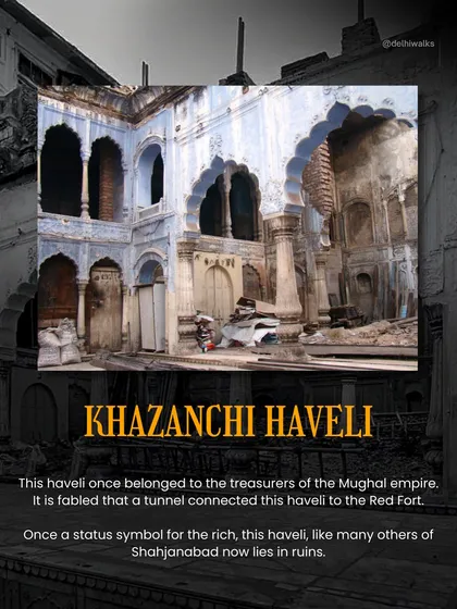 Khazanchi Haveli, which once belonged to the treasurers of the Mughal empire. It is said a tunnel connected this mansion to the Red Fort, a detail I explore in my book.
