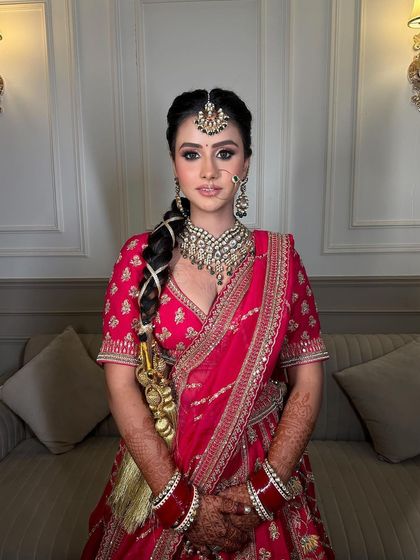 The complete look of our Sikhni bride, from her braided hair to her stunning jewellery, everything is perfectly in place for her big day.