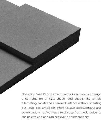 A close-up of our 'Recursion' wall panels. These modular concrete panels can be arranged in various permutations to create a sense of balanced geometry, inspired by the Bauhaus principle that form follows function.
