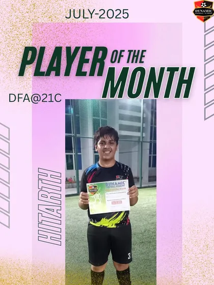 Celebrating Hitarth, a Player of the Month for July. A powerhouse of skill and scoring ability, his technical prowess is fantastic to watch.