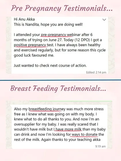 A positive pregnancy test after six months of trying. Another mother shares that her breastfeeding journey is stress-free because she understands her body and now has more than enough milk to donate.